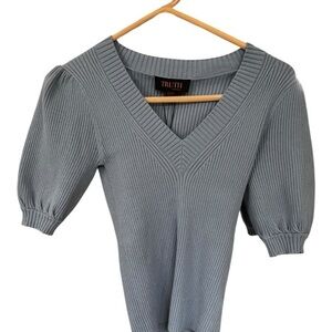 NWT Truth Women's V-Neck Sweater in blue/grey